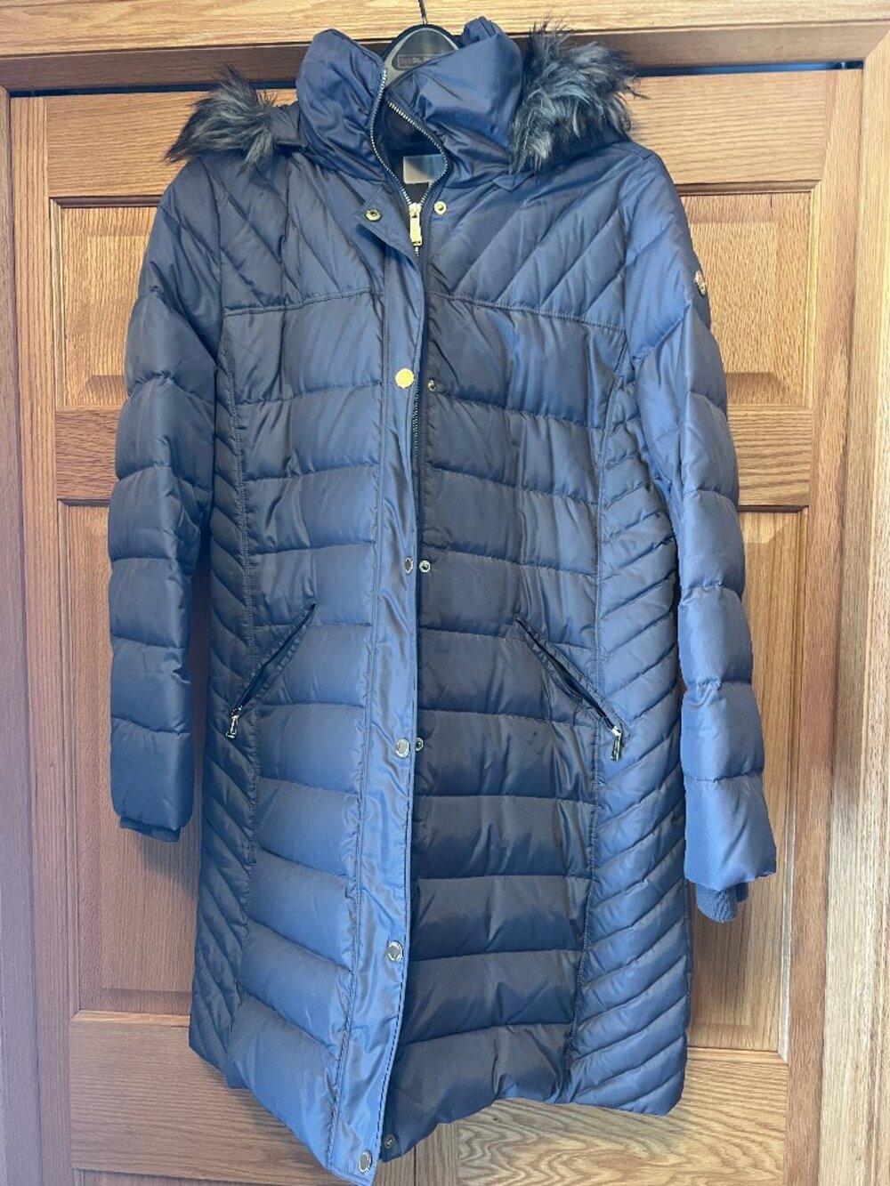 Michael Kors Silver Knee-Length Parka